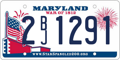 MD license plate 2BJ1291