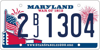 MD license plate 2BJ1304