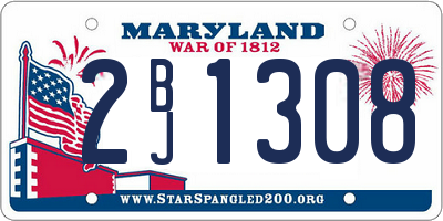 MD license plate 2BJ1308