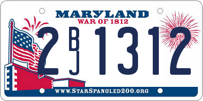 MD license plate 2BJ1312