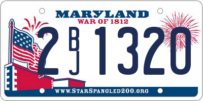 MD license plate 2BJ1320
