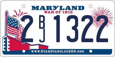 MD license plate 2BJ1322