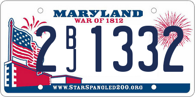 MD license plate 2BJ1332