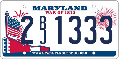 MD license plate 2BJ1333