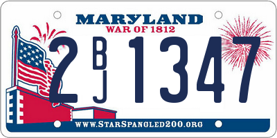 MD license plate 2BJ1347