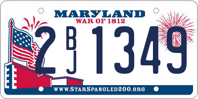 MD license plate 2BJ1349