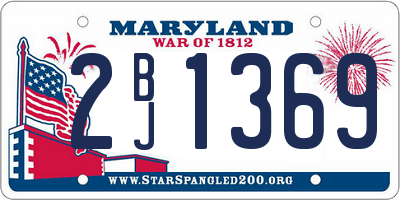 MD license plate 2BJ1369