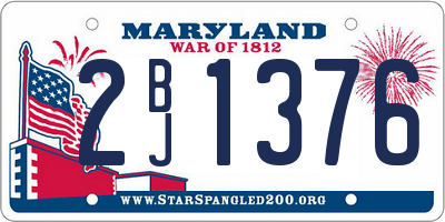 MD license plate 2BJ1376