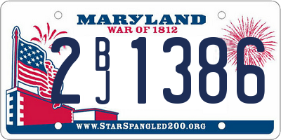 MD license plate 2BJ1386