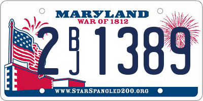 MD license plate 2BJ1389