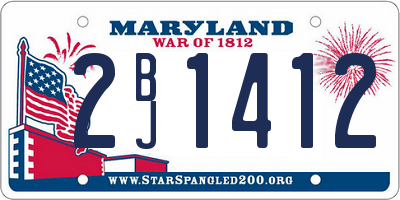 MD license plate 2BJ1412