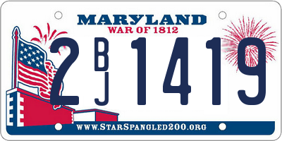 MD license plate 2BJ1419