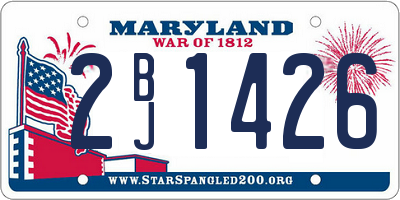 MD license plate 2BJ1426