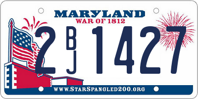 MD license plate 2BJ1427