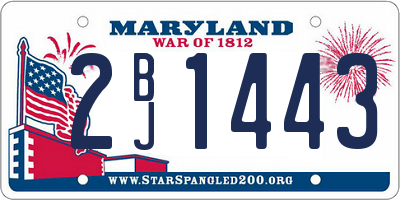 MD license plate 2BJ1443