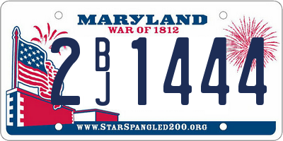 MD license plate 2BJ1444