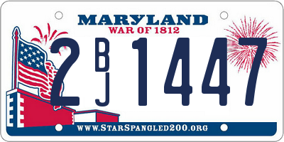 MD license plate 2BJ1447