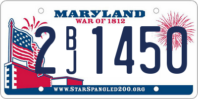 MD license plate 2BJ1450
