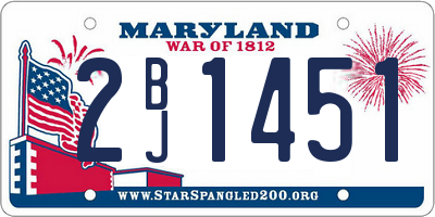 MD license plate 2BJ1451