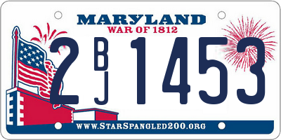 MD license plate 2BJ1453