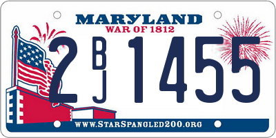 MD license plate 2BJ1455