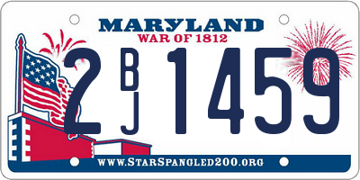 MD license plate 2BJ1459