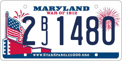 MD license plate 2BJ1480