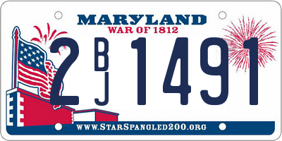 MD license plate 2BJ1491