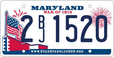 MD license plate 2BJ1520