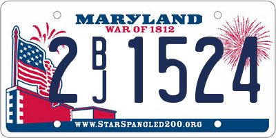 MD license plate 2BJ1524