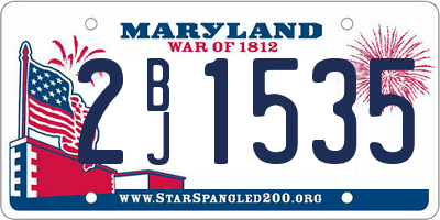 MD license plate 2BJ1535