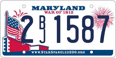 MD license plate 2BJ1587