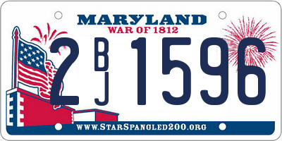 MD license plate 2BJ1596
