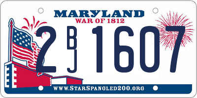 MD license plate 2BJ1607