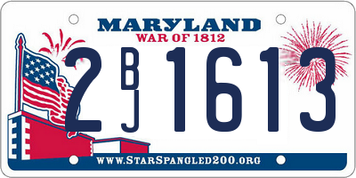 MD license plate 2BJ1613