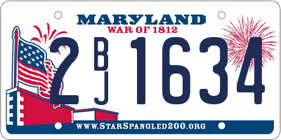 MD license plate 2BJ1634