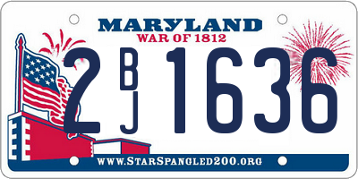 MD license plate 2BJ1636