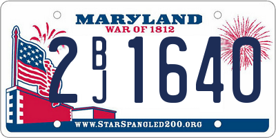 MD license plate 2BJ1640