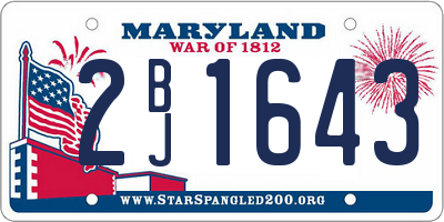 MD license plate 2BJ1643