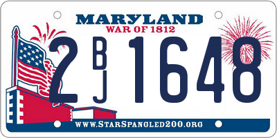 MD license plate 2BJ1648