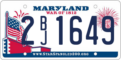 MD license plate 2BJ1649