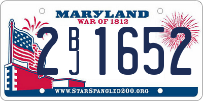 MD license plate 2BJ1652