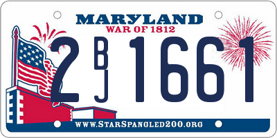 MD license plate 2BJ1661