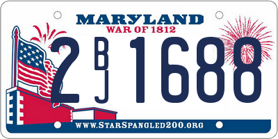 MD license plate 2BJ1688