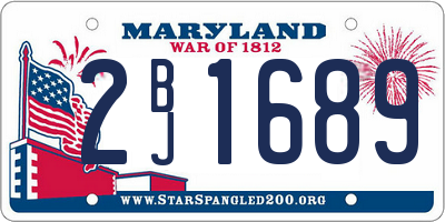 MD license plate 2BJ1689