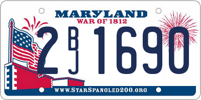 MD license plate 2BJ1690