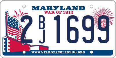 MD license plate 2BJ1699
