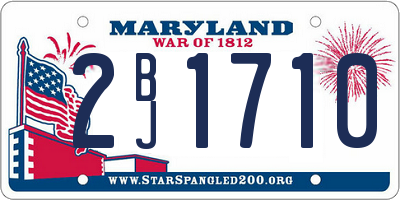 MD license plate 2BJ1710