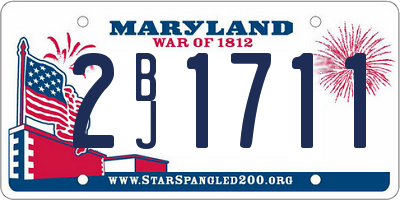 MD license plate 2BJ1711