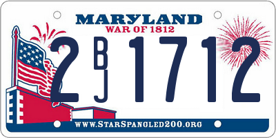 MD license plate 2BJ1712